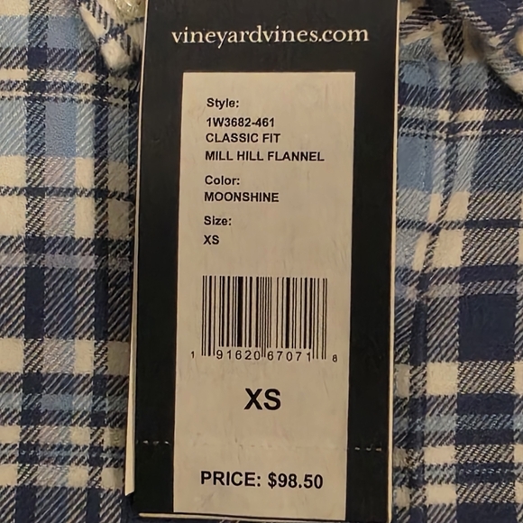 Vineyard Vines Mill Hill Flannel Crosby Shirt XS - Picture 4 of 7